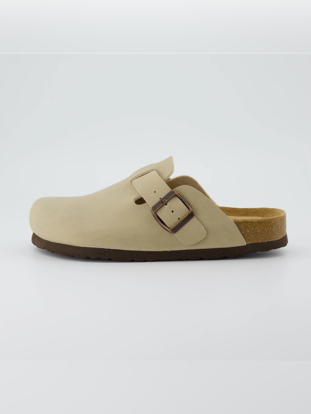Cushionaire Women’s Size 8 Hana Cork Footbed Clog in Stone